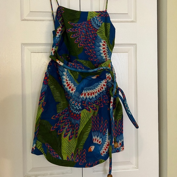 FARM Rio Blue and Green Mini Dress - Picture 4 of 9